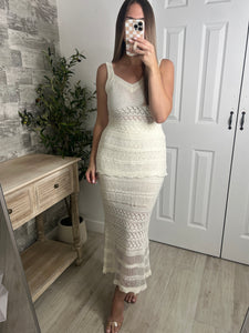 Vanilla Bloom Top & Skirt Set