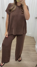 Load image into Gallery viewer, Espresso Lounge Top &amp; Pants Set
