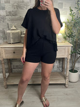 Load image into Gallery viewer, Cotton Slub Shorts Black
