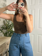 Load image into Gallery viewer, Brianna Leopard Square Neck Bodysuit
