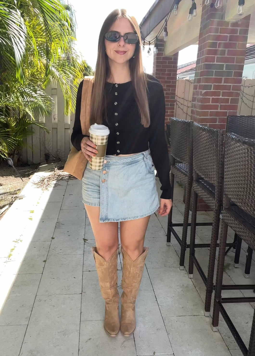 Button Up Ribbed Knit Top