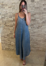 Load image into Gallery viewer, Indigo Acid Wash Denim Jumpsuit
