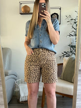 Load image into Gallery viewer, Leopard Denim Shorts (Risen Brand)
