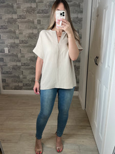 Susy Sand Beige Airflow Top