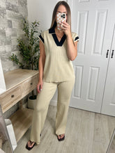 Load image into Gallery viewer, Lauren Cream/Black Top &amp; Pants Set
