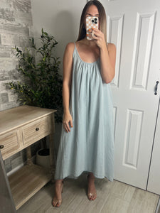 Autumn Denim Maxi Dress