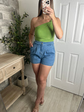 Load image into Gallery viewer, Neon Twist One Shoulder Top
