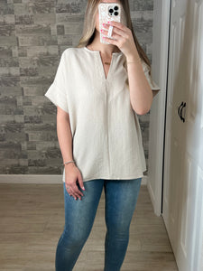 Susy Sand Beige Airflow Top