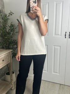 Boderline Chic Off White Top