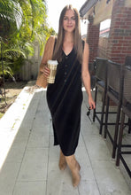 Load image into Gallery viewer, Button Front Vest &amp; Midi Skirt Knit Set
