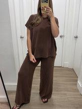 Load image into Gallery viewer, Espresso Lounge Top &amp; Pants Set

