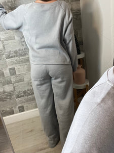 Heather Grey Top & Pants Sweat Set