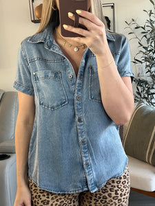 Harper Denim Wash Top