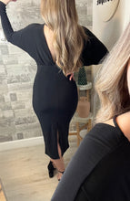 Load image into Gallery viewer, Aspen Dolman Sleeve Black Dress
