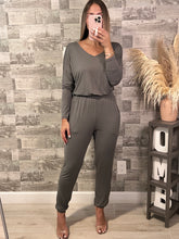 Load image into Gallery viewer, Chilly Nights Army Green Jumpsuit
