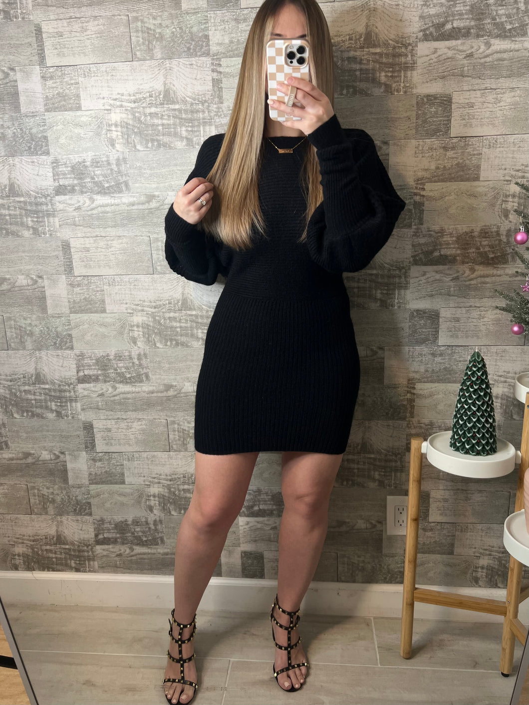 Sweater Weather Black Dress