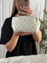 Load image into Gallery viewer, Cherry Ditsy Quilted Cosmetic Pouch Bag
