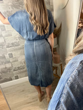 Load image into Gallery viewer, RESTOCK Tuscany Button Down Denim Dress
