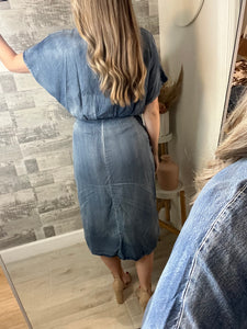 RESTOCK Tuscany Button Down Denim Dress