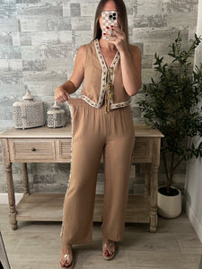 Island Top & Pants Set Coffee