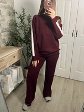 Load image into Gallery viewer, Noelle Burgundy Top &amp; Pants Set
