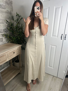 Fancy You Maxi Dress Beige