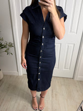 Load image into Gallery viewer, Denim Edit Midi Dress
