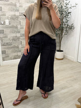 Load image into Gallery viewer, Roxy Dark Denim Blue Linen Pants
