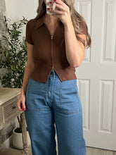 Load image into Gallery viewer, Shanequa Knit Zip Up Top

