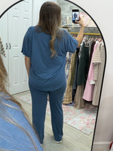 Load image into Gallery viewer, Sunday Blues Buttery Soft Top &amp; Pants Set
