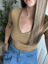 Load image into Gallery viewer, Dynamic V Neck Top Coffee
