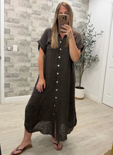 Load image into Gallery viewer, Marley Chocolate Linen Dress
