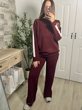 Load image into Gallery viewer, Noelle Burgundy Top &amp; Pants Set
