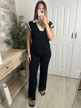 Load image into Gallery viewer, Lauren Black/Cream Top &amp; Pants Set
