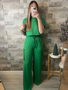 Statement Green Top & Pants Set