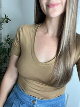 Load image into Gallery viewer, Dynamic V Neck Top Coffee
