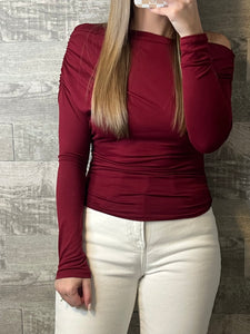 Mistletoe Red Long Sleeve Top