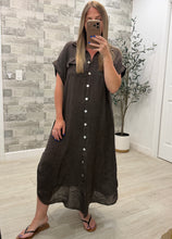 Load image into Gallery viewer, Marley Chocolate Linen Dress
