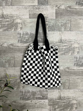 Load image into Gallery viewer, Checkered Crotchet Knit Commuter Bag
