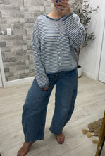 Load image into Gallery viewer, Harbor Stripe Cardigan Top
