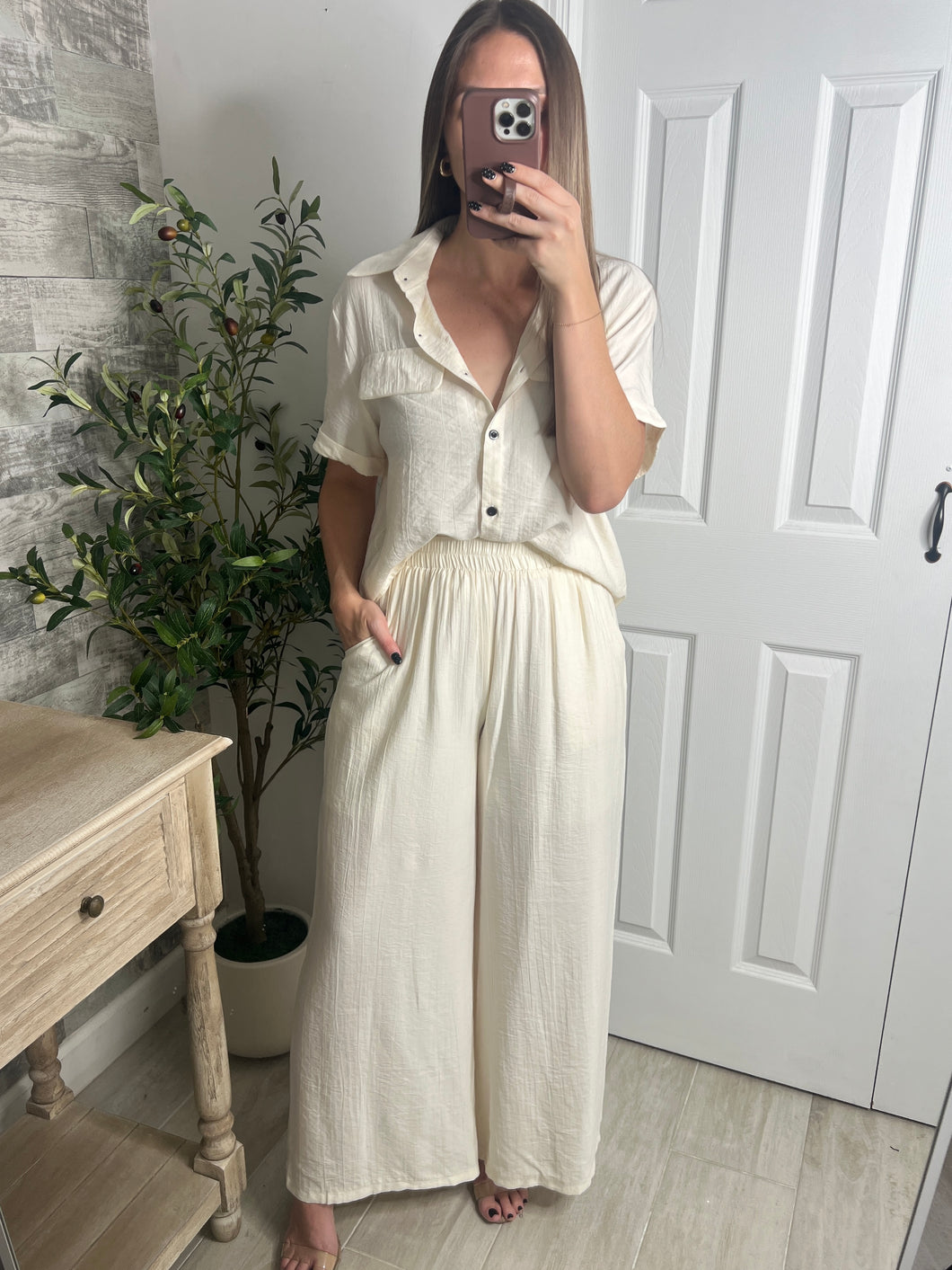 Oatmeal Top & Pants Set