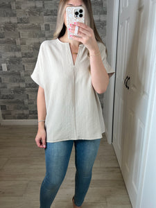 Susy Sand Beige Airflow Top