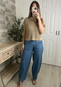 Jill Crew Neck Crochet Top