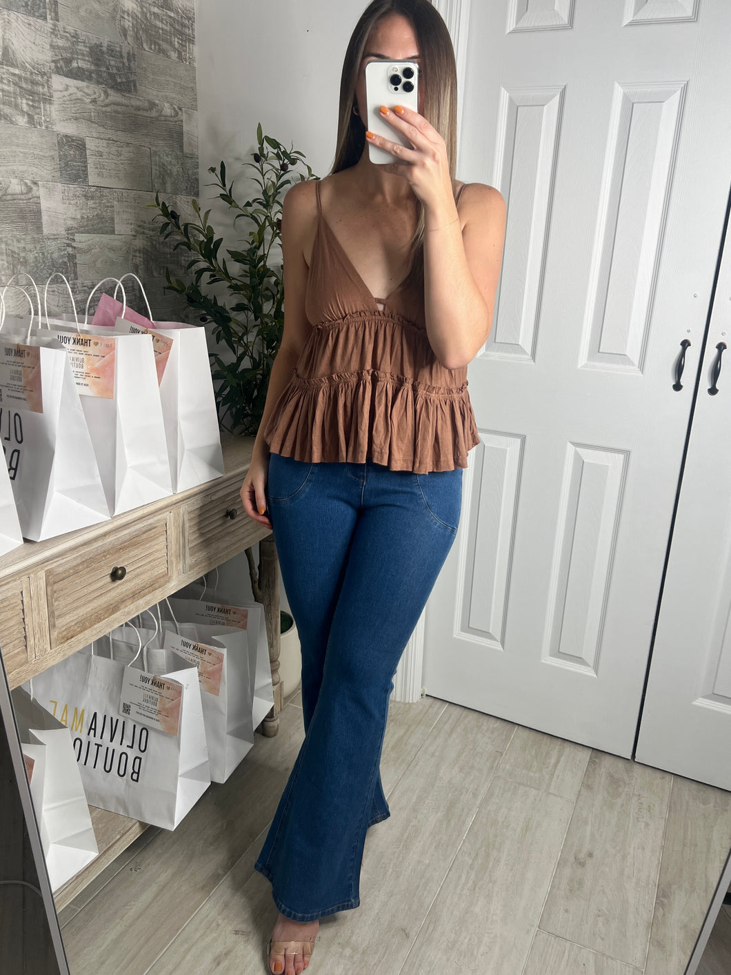 Erika Brown Top