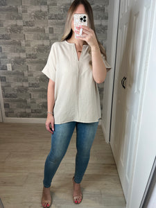 Susy Sand Beige Airflow Top