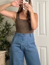 Load image into Gallery viewer, Brianna Leopard Square Neck Bodysuit
