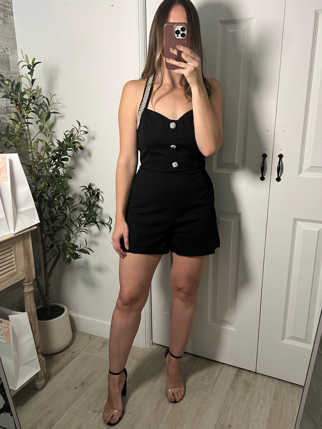 NYE Black Romper