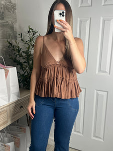 Erika Brown Top