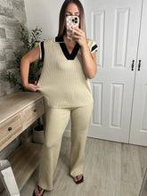 Load image into Gallery viewer, Lauren Cream/Black Top &amp; Pants Set
