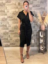 Load image into Gallery viewer, RESTOCK Black Out Button Down Dress
